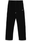 off-white - Pantaloni tuta in cotone nero ampi