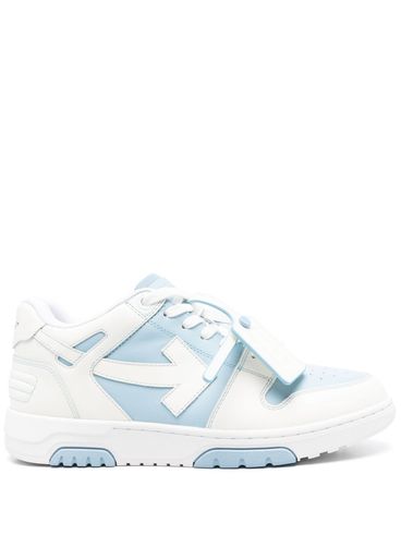 OFF-WHITE - Sneakers Out Of Office in pelle celeste e bianca