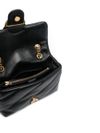 pinko - 'Love Puff Mini' black leather bag with gold buckle - 3