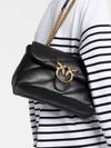 pinko - 'Love Puff Classic' Black Bag with Gold Buckle - 5