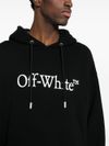 off-white - Felpa in cotone nero con cappuccio - 2