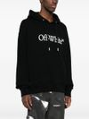 off-white - Felpa in cotone nero con cappuccio - 4