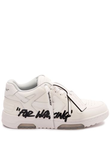 OFF-WHITE - Out Of Office sneakers in leather with writing and label