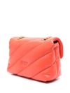 pinko - 'Love Puff Mini' Coral red Bag with gold buckle - 1