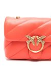 pinko - 'Love Puff Mini' Coral red Bag with gold buckle - 2