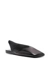 jil sander - Black leather slingback ballet flats - 2