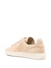 tom ford - Suede sneakers in beige with perforated logo - 3