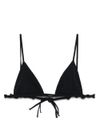 jil sander - Black triangle bikini top