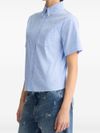 liu jo - Blue short-sleeve shirt with glitter - 5