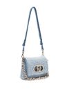 liu jo - Blue denim bag with glitter and silver chain - 1