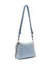 liu jo - Blue denim bag with glitter and silver chain - 3