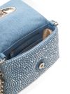 liu jo - Blue denim bag with glitter and silver chain - 4