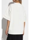 jil sander - T-shirt a maniche corte bianca con logo - 2