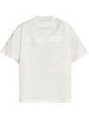 jil sander - T-shirt a maniche corte bianca con logo