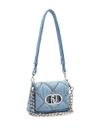 liu jo - Quilted blue denim bag with silver chain - 4