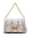 liu jo - Grey python-effect bag with chain strap