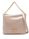 liu jo - Borsa a spalla beige con tracolla a catena