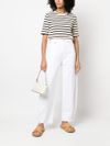 jil sander - White striped t-shirt with blue stripes - 2