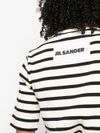 jil sander - White striped t-shirt with blue stripes - 3