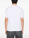 versace jeans couture - T-shirt in cotone bianco con logo frontale - 3