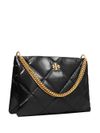 tory burch - Black leather bag with quilted design - 3