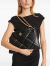 tory burch - Black leather bag with quilted design - 5