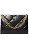 tory burch - Black leather bag with quilted design