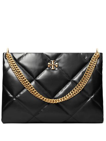 TORY BURCH - Black leather bag with quilted design