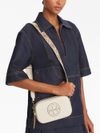 tory burch - Borsa avorio con tracolla e logo impresso - 3