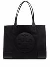 tory burch - Small Ella Shopping bag in recycled fabric with front logo