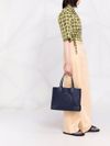 tory burch - Midnight blue handbag with embossed logo - 5