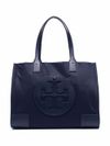 tory burch - Midnight blue handbag with embossed logo