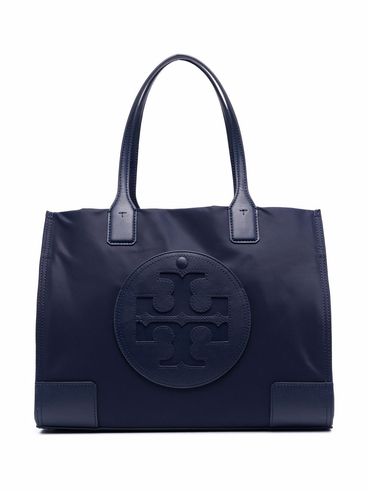 TORY BURCH - Midnight blue handbag with embossed logo