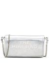 marc jacobs - Silver tone leather clutch bag with chain strap