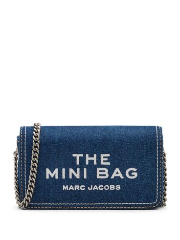 MARC JACOBS - Blue denim clutch bag with chain strap