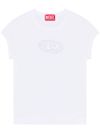 diesel - White short-sleeve t-shirt with logo