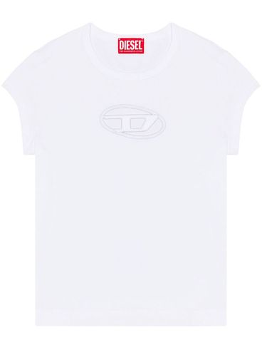 DIESEL - White short-sleeve t-shirt with logo