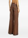 diesel - Rust-effect brown wide-leg jeans - 1