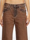 diesel - Rust-effect brown wide-leg jeans - 2