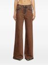 diesel - Rust-effect brown wide-leg jeans - 4