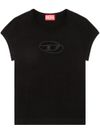 diesel - Black short-sleeve t-shirt with logo