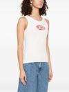 diesel - White tank top with cut-out logo - 2