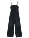 diesel - Long black denim jumpsuit with pockets