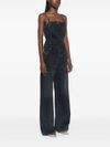 diesel - Long black denim jumpsuit with pockets - 3