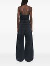 diesel - Long black denim jumpsuit with pockets - 4