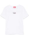 diesel - White t-shirt with cut-out logo