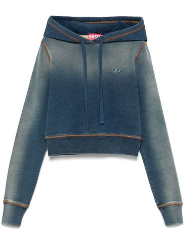 DIESEL - Distressed blue hoodie by Diesel.