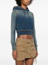 diesel - Distressed blue hoodie by Diesel. - 4