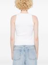 diesel - White tank top with cut-out logo - 2