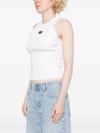 diesel - White tank top with cut-out logo - 4